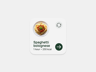 Recipe widget card cook cooking design diner eat food mobile recipe ui ux widget