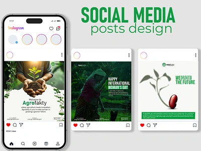 Social media post design for agriculture company adobe photoshop agriculture brand identity digital marketing farmers graphic design instagram post motion graphics post design post design project social media post woman day