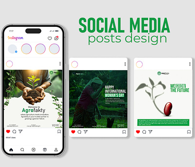 Social media post design for agriculture company adobe photoshop agriculture brand identity digital marketing farmers graphic design instagram post motion graphics post design post design project social media post woman day