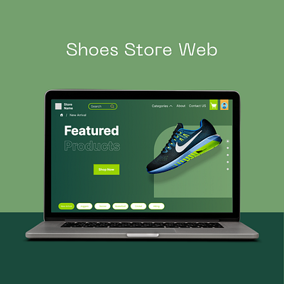 Shoes Store Web Page Design ui