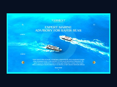 Trident Marine Advisory - Hero Section design marine ui website