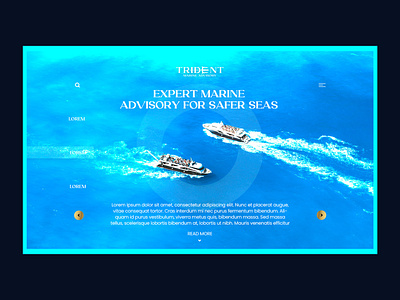 Trident Marine Advisory - Hero Section design marine ui website