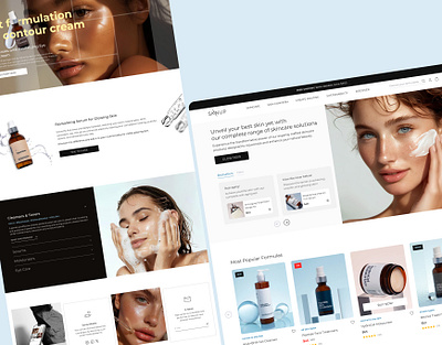 Landing Page - Skincare beauty cosmetics figma graphic design landing page skincare ui ux web design website