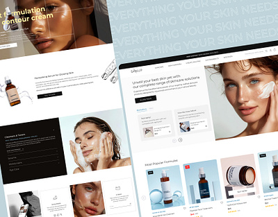 Landing Page - Skincare beauty cosmetics figma graphic design landing page skincare ui ux web design website