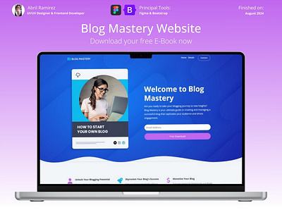 Blog Mastery Website bootstrap css figma figma design frontend html sass ui uiux wireframe