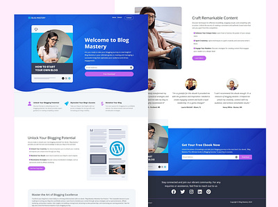 Blog Mastery Website bootstrap css figma figma design frontend html sass ui uiux wireframe
