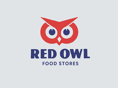 Red Owl Rebrand brand branding food stores identity logo modern owl rebrand red red owl retro vintage visual