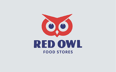 Red Owl Rebrand brand branding food stores identity logo modern owl rebrand red red owl retro vintage visual