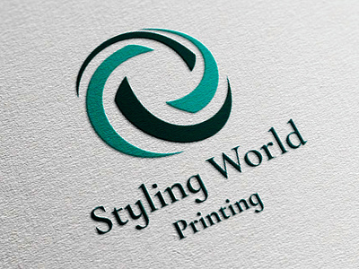 STYLING WORLD PRINTING - LOGO DESIGN 3d abstract logo animation branding creative graphic design identity logo motion graphics printing printing logo professional styling styling logo ui world world logo