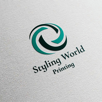 STYLING WORLD PRINTING - LOGO DESIGN 3d abstract logo animation branding creative graphic design identity logo motion graphics printing printing logo professional styling styling logo ui world world logo