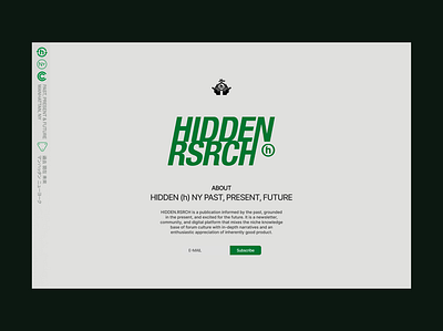 Hidden RSRCH Newsletter Redesign concept design figma graphic design newsletter ui web