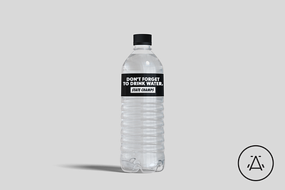 Promo Water Bottle brand identity branding graphic design merchandise design swag