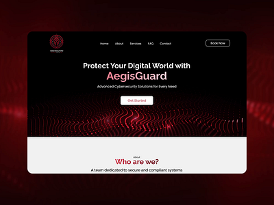 AegisGuard - Website UI Redesign cybersecurity website figma redesign security website ui ui redesign ux website ui