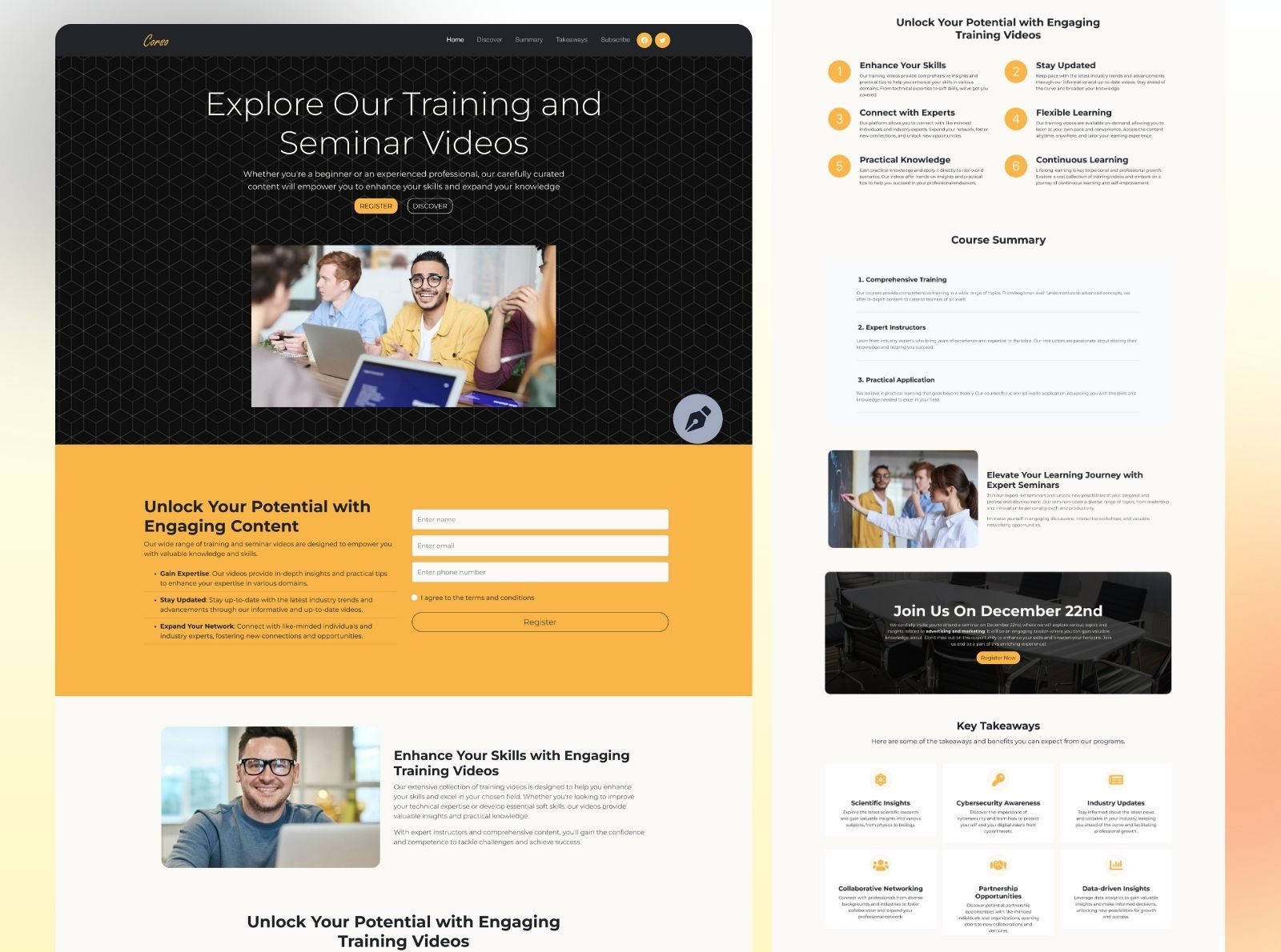 Corso Training Website bootstrap css figma figma design frontend html sass ui uiux wireframe