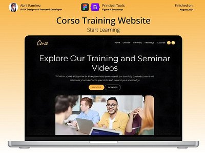 Corso Training Website bootstrap css figma figma design frontend html sass ui uiux wireframe