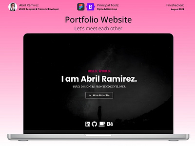 Portfolio Website bootstrap css figma figma design frontend html sass ui uiux wireframe