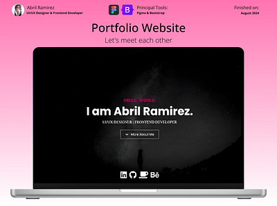 Portfolio Website bootstrap css figma figma design frontend html sass ui uiux wireframe