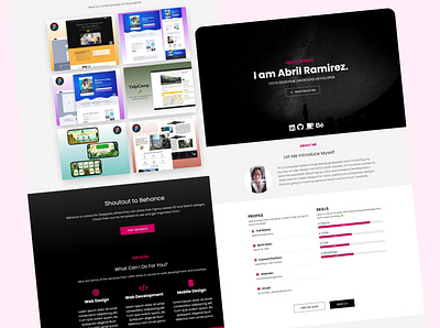 Portfolio Website bootstrap css figma figma design frontend html sass ui uiux wireframe