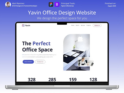 Yavin Office Design Website bootstrap css figma figma design frontend html sass ui uiux wireframe