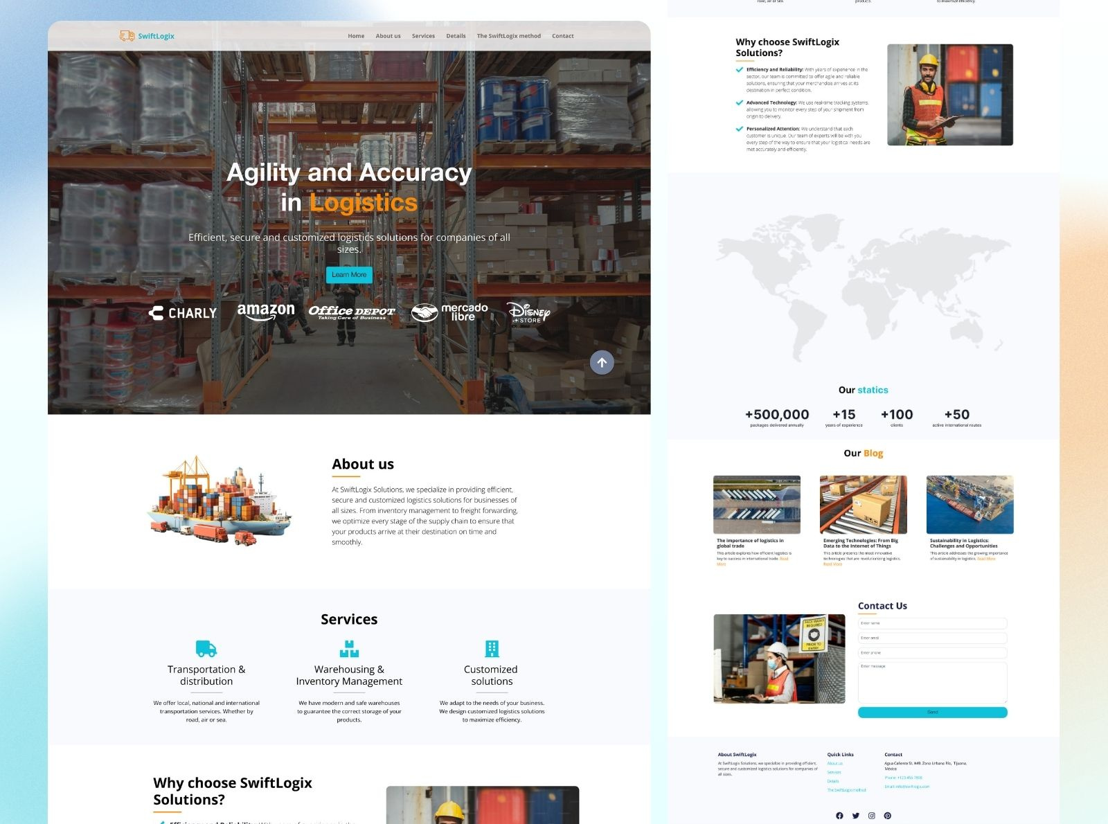 SwiftLogix Solutions Website bootstrap css figma figma design frontend html sass ui uiux wireframe
