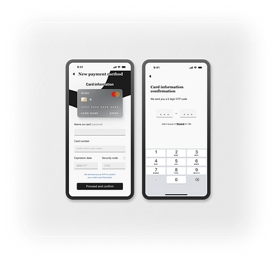 #002 Daily UI - Credit Card Checkout credit card checkout design figma mobile application otp ui user interface