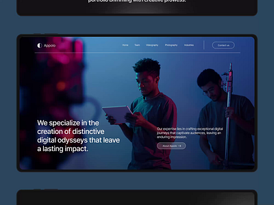 Appolo Agency Website - UI Design Concept agency website concept agency website design branding design figma hi fidelity design services website ui ux ux research website concept design website ui website ui redesign