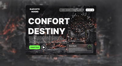 Black Myth website game design branding game design graphic design logo ui ui ux website design website design