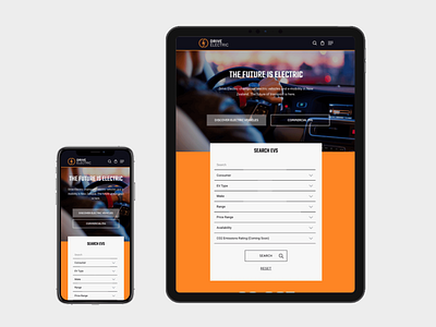 Drive Electric's Website branding design electric vehicles graphic design ui ux web web design website website design