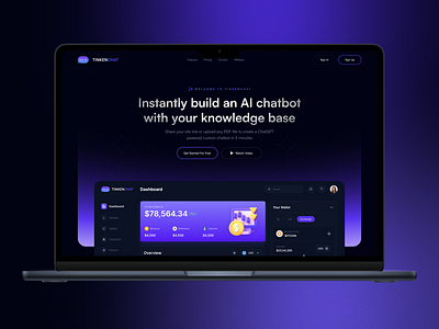 🌌 Introducing TinxenChat – Your AI-Powered Chatbot Solution! 🌌 ai branding crypto figma graphic design ui uxui design