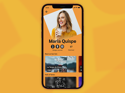 Watchparty app friend profile concept