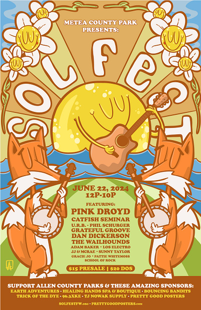 SolFest Gig Poster art artposter design gigposter graphic design illustration livemusicposter poster