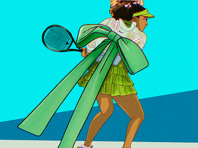 Naomi Osaka ambush anima art animation anime art bow branding design fashion ill illustration naomi osaka nike osaka procreate tennis usopen