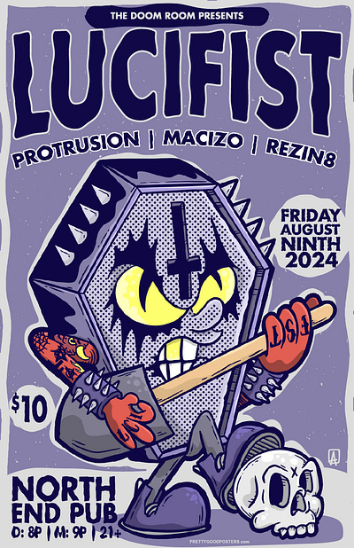 Lucifist Gig Poster art gigposter graphic design illustration illustrator livemusicposter poster procreate