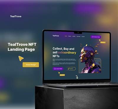 NFT LANDING PAGE 3d branding logo nft ui web3