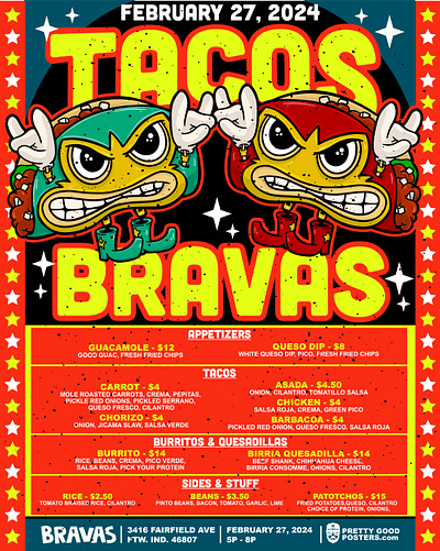 Bravas Menu Poster