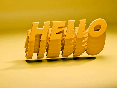 Abstract Style 3D Typography 3d 3d typography blender dribble text animation typography