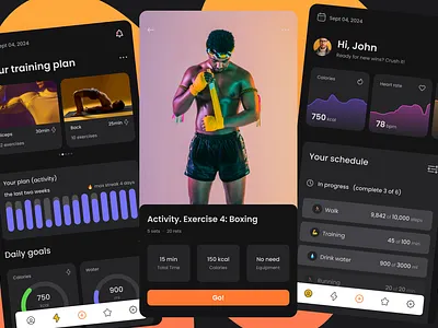 🏋️‍♂️ Fitness App UI Design 🏋️‍♂️ figma graphic design prototyping ui ux uxui