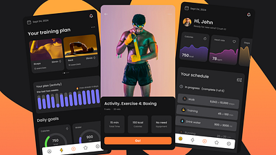 🏋️‍♂️ Fitness App UI Design 🏋️‍♂️ figma graphic design prototyping ui ux uxui