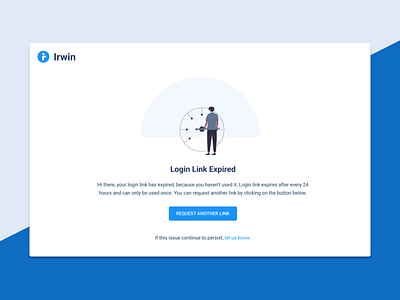 Login Link Expired - Browser Error Page branding browser cta error graphic design illustartion link expired page ui