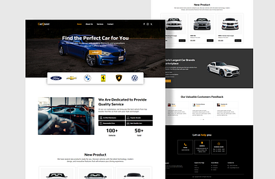 Car Dealership Website Landing Page car shop landing page design landing page ui ui design website ui ux ux website landing page