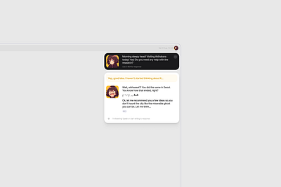 Cheeky Desktop AI Assistant ai assistant chat chatbot desktop macos minimal product product design prompt suggest system ui