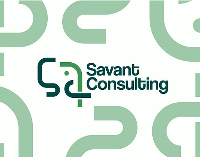 Savant Consulting - Logo and Branding Project branding consulting design elephant green logo minimalist modern professional simple unique visual