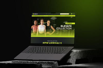 CoreFit Fitness Apparel Landing Page Design brand storytelling e commerce design fitness apparel landing page design ui uiux design