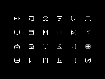 Standard Icons airpod battery medium computer database external drive floppy disk fridge gameboy hard drive icons ipod keyboard laptop mirroring screen smart ac smart phone tablet tablet connected wifi virtual reality vr