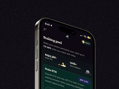 Mobile : Liquid staking pool