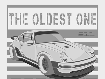 Porsche Stinger automotive digital art digital drawing illustration porsche stinger vector