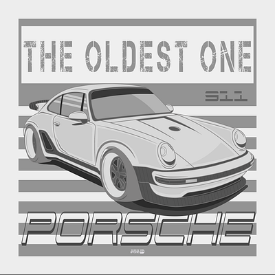 Porsche Stinger automotive digital art digital drawing illustration porsche stinger vector