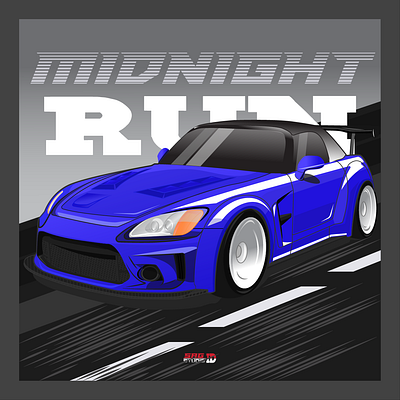 Honda S2000 automotive digital art digital drawing honda illustration jdm jdm car vector