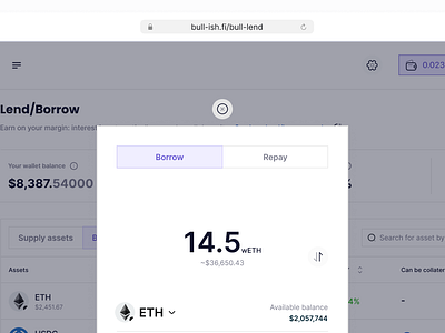 Bull-ish: Borrow Modal blockchain crypto web 3