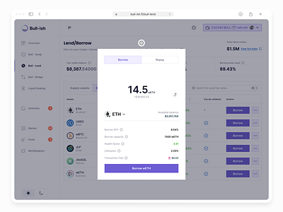 Bull-ish: Borrow Modal blockchain crypto web 3